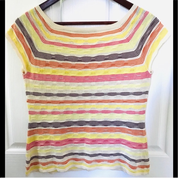 Anthro Sparrow striped button up sweater top - Picture 4 of 10